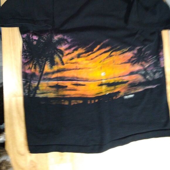 Vintage Yap Islands Sunset Seascape Landscape AOP T-Shirt - Picture 6 of 8
